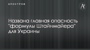Названо головну небезпеку "формули Штайнмаєра" для України