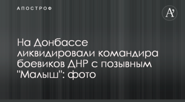 На Донбасі ліквідували командира бойовиків ДНР з позивним "Малюк": фото