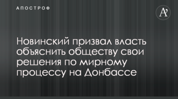 Новинський закликав владу пояснити суспільству свої рішення по мирному процесу на Донбасі