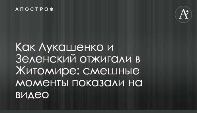 Как Лукашенко и Зеленский отжигали в Житомире: смешные моменты показали на видео