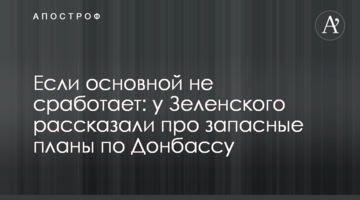Якщо основний не спрацює: у Зеленського розповіли про запасні плани по Донбасу