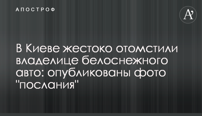 У Києві жорстоко помстилися власниці білого авто: опубліковано фото 