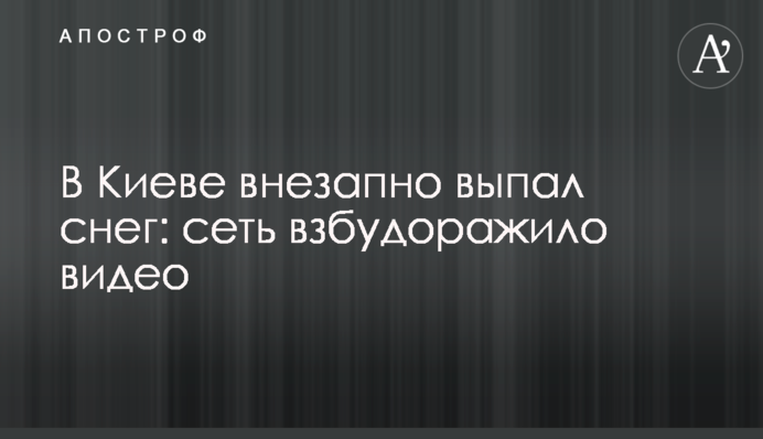 В Киеве внезапно выпал снег: сеть взбудоражило видео