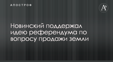 Новинський підтримав ідею референдуму з питання продажу землі
