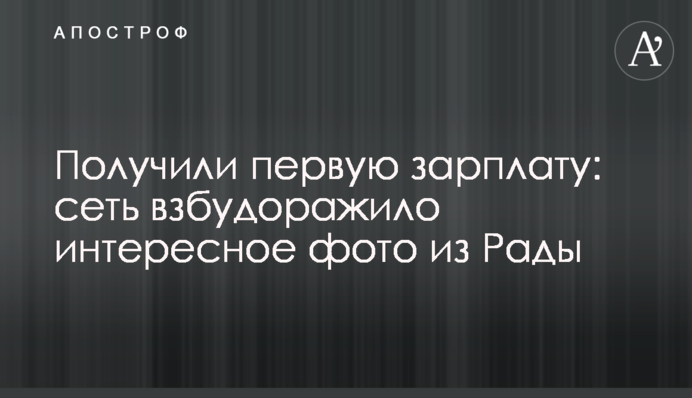 Получили первую зарплату: сеть взбудоражило интересное фото из Рады