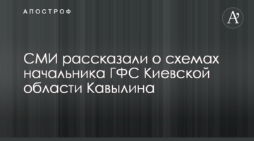 СМИ рассказали о схемах начальника ГФС Киевской области Кавылина