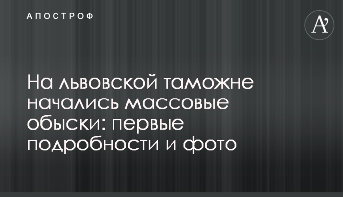 На львівській митниці почалися масові обшуки: перші подробиці і фото