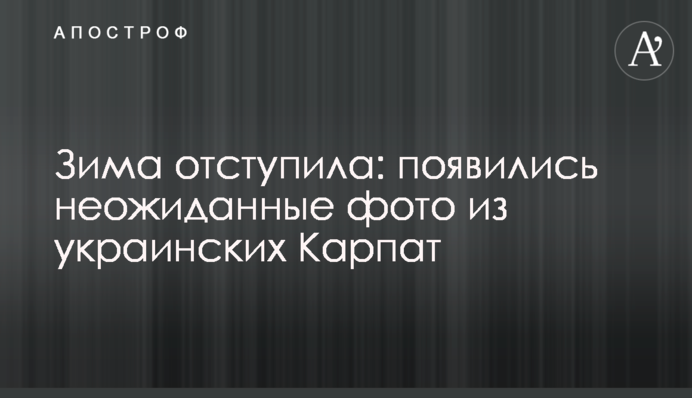 Зима відступила: з'явилися несподівані фото з українських Карпат
