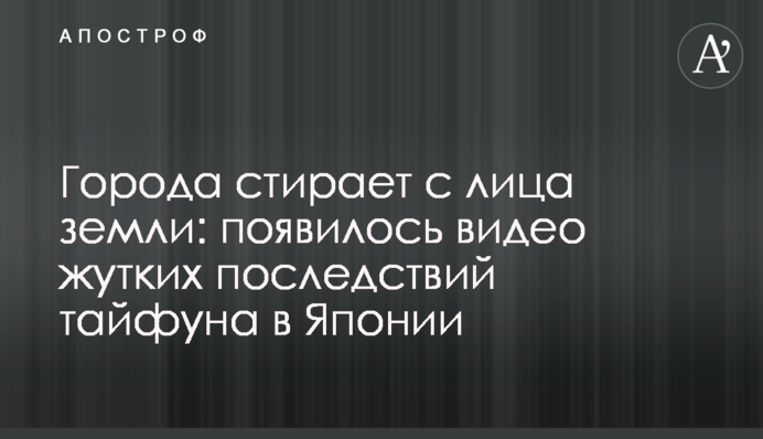 Міста стирає з лиця землі: з'явилося відео жахливих наслідків тайфуну в Японії