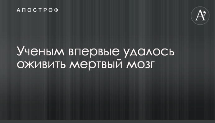 Вченим вперше вдалося оживити мертвий мозок
