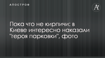 Поки що не цеглини: у Києві цікаво покарали "героя паркування", фото