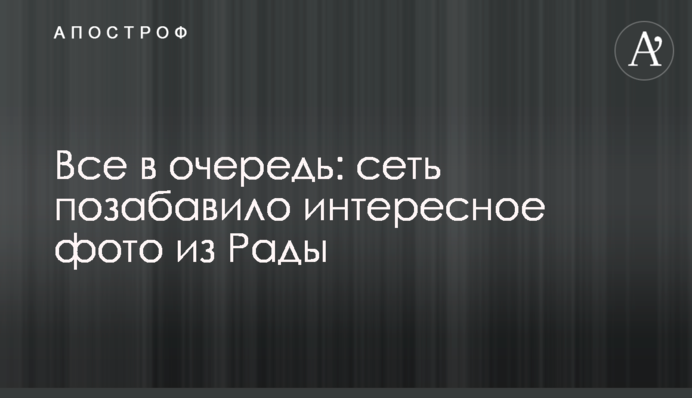 Всі в чергу: мережу потішило цікаве фото з Ради