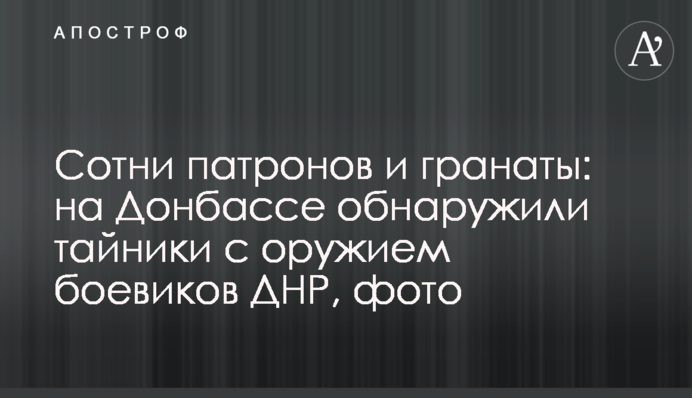 Сотні патронів і гранати: на Донбасі виявили схованки зі зброєю бойовиків ДНР, фото