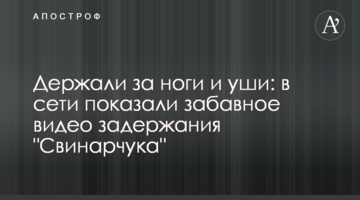 Тримали за ноги і вуха: в мережі показали веселе відео затримання "Свинарчука"