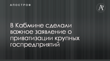 У Кабміні зробили важливу заяву про приватизацію великих держпідприємств