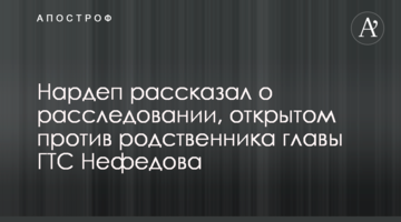 Нардеп рассказал о расследовании, открытом против родственника главы ГТС Нефедова