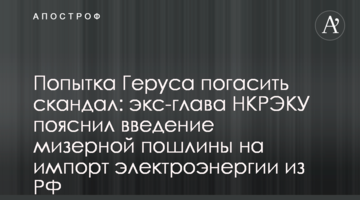 Попытка Геруса погасить скандал: экс-глава НКРЭКУ пояснил введение мизерной пошлины на импорт электроэнергии из РФ
