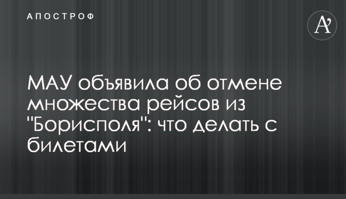 МАУ объявила об отмене множества рейсов из 