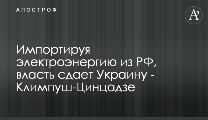 Импортируя электроэнергию из РФ, власть 