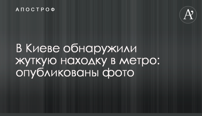У Києві виявили моторошну знахідку біля метро: опубліковано фото
