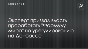 Эксперт призвал власть проработать "Формулу мира" по урегулированию на Донбассе