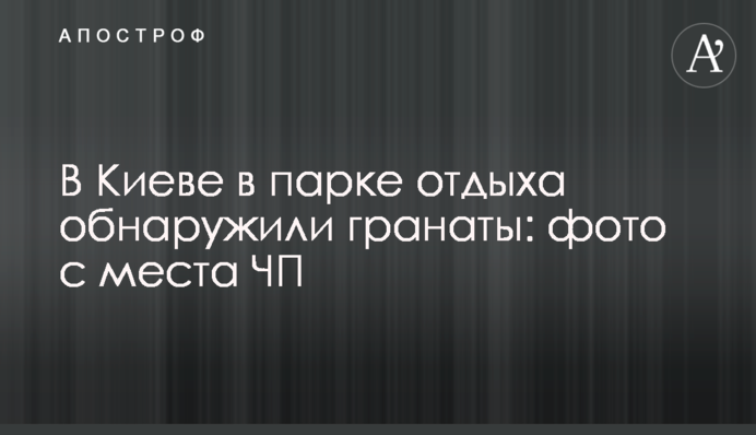 В Киеве в парке отдыха обнаружили гранаты: фото с места ЧП