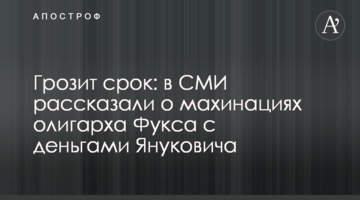 Грозит срок: в СМИ рассказали о махинациях олигарха Фукса с деньгами Януковича