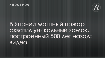 В Японії потужна пожежа охопила унікальний замок, побудований 500 років тому: відео
