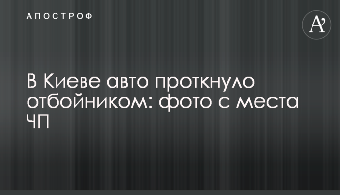 В Киеве авто проткнуло отбойником: фото с места ЧП