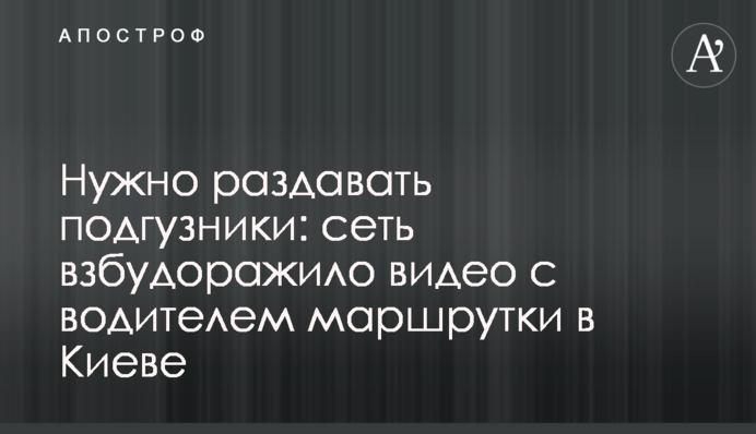 Нужно раздавать подгузники: сеть взбудоражило видео с водителем маршрутки в Киеве