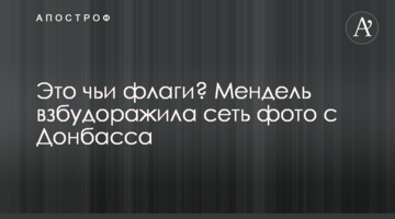 Это чьи флаги? Мендель взбудоражила сеть фото с Донбасса