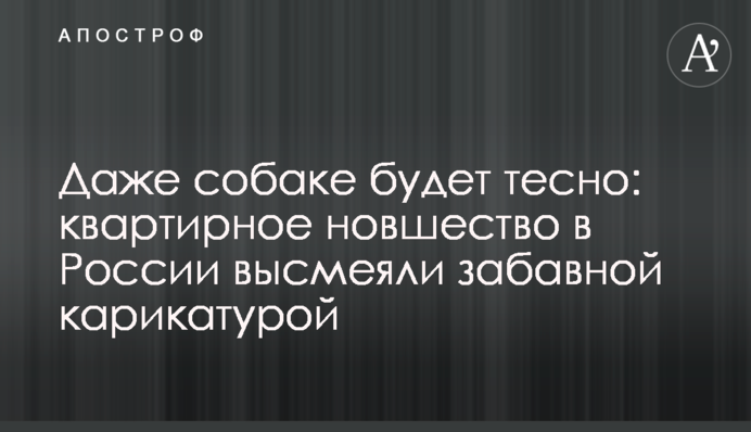 ​Навіть собаці буде тісно: квартирне нововведення в Росії висміяли кумедною карикатурою