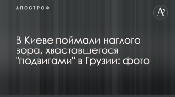 В Киеве поймали наглого вора, хваставшегося "подвигами" в Грузии: фото