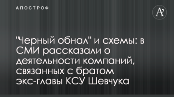 "Черный обнал" и схемы: в СМИ рассказали о деятельности компаний, связанных с братом экс-главы КСУ Шевчука