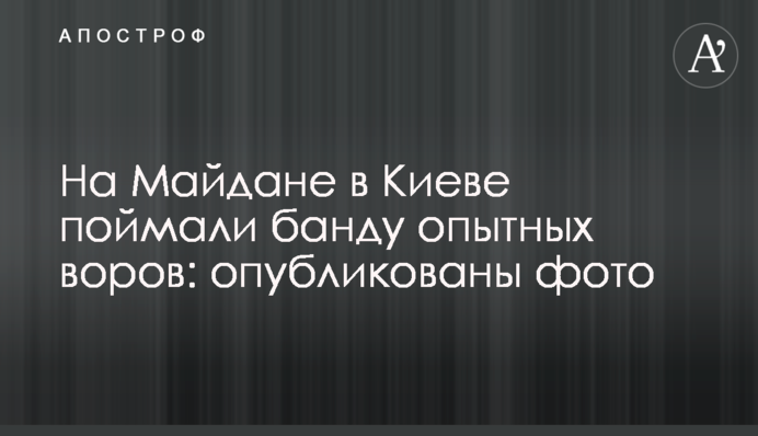 На Майдане в Киеве поймали банду опытных воров: опубликованы фото