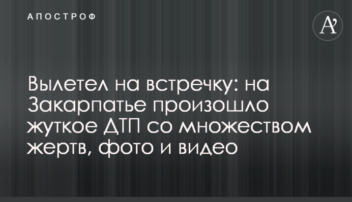 Вылетел на встречку: на Закарпатье произошло жуткое ДТП со множеством жертв, фото и видео