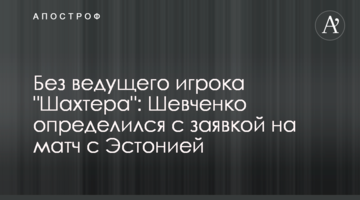 Без ведущего игрока "Шахтера": Шевченко определился с заявкой на матч с Эстонией
