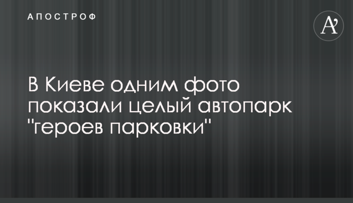 У Києві одним фото показали цілий автопарк 