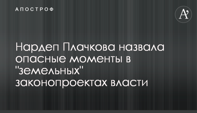 Нардеп Плачкова назвала опасные моменты в 