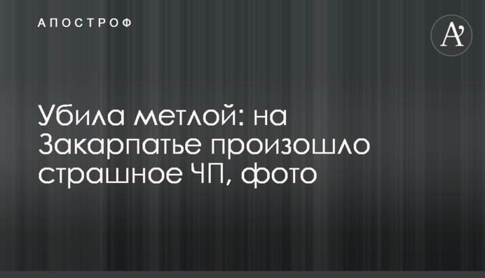 Убила метлой: на Закарпатье произошло страшное ЧП, фото