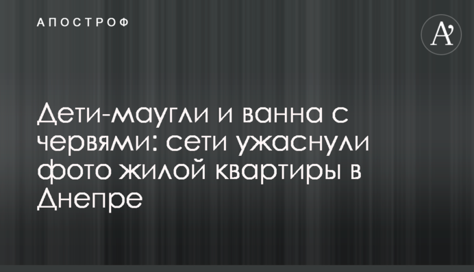 Дети-маугли и ванна с червями: сети ужаснули фото жилой квартиры в Днепре