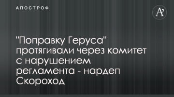 "Поправку Геруса" протягували через комітет з порушенням регламенту - нардеп Скороход