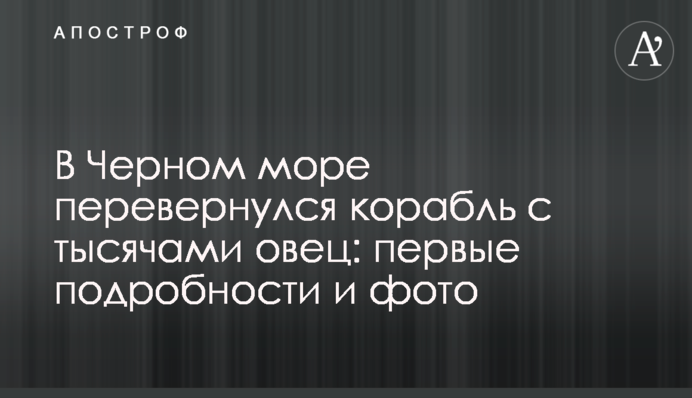 У Чорному морі перекинувся корабель з тисячами овець: перші подробиці і фото