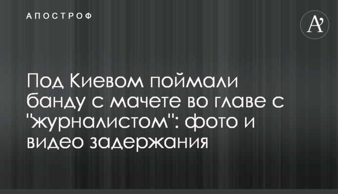 Під Києвом піймали банду з мачете на чолі із 
