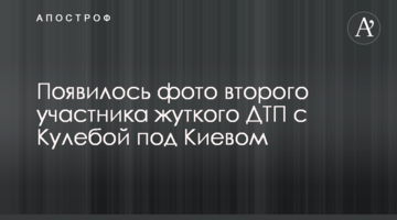 З'явилося фото другого учасника жахливої ДТП з Кулебою під Києвом
