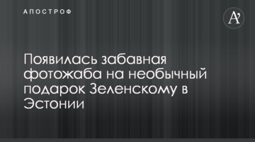 Появилась забавная фотожаба на необычный подарок Зеленскому в Эстонии
