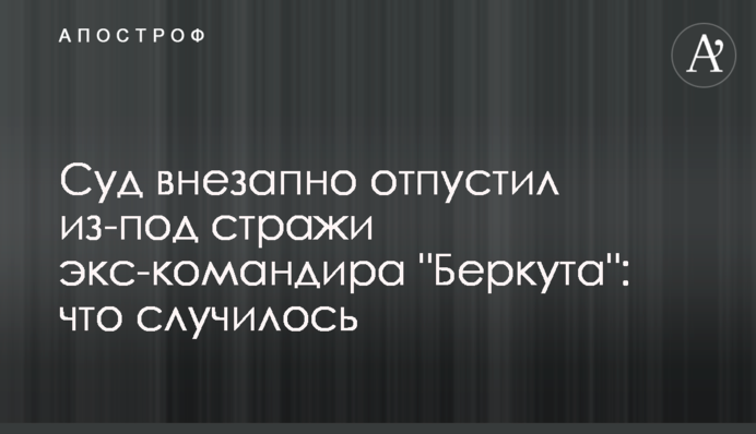 Суд раптово відпустив з-під варти екс-командира 