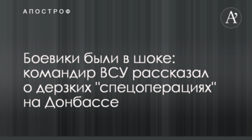 Боевики были в шоке: командир ВСУ рассказал о дерзких "спецоперациях" на Донбассе