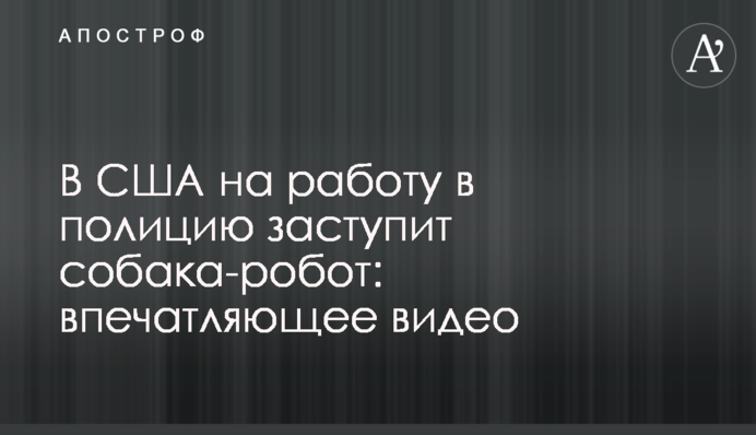 В США на работу в полицию заступит собака-робот: впечатляющее видео