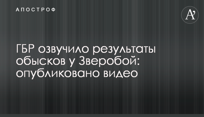 ГБР озвучило результаты обысков у Зверобой: опубликовано видео